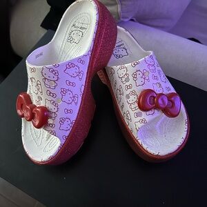 Hello Kitty Pink and White Kids Slippers